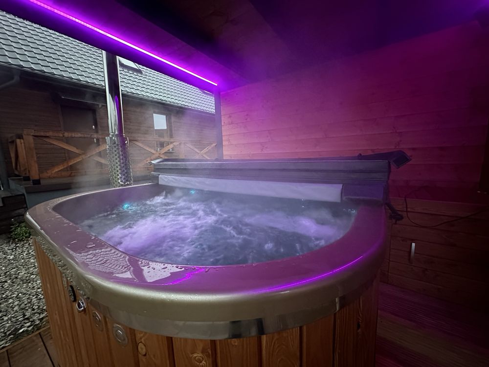 Ranczo Mokre Drewniany Dom Wynajem Noclegi Balia Jacuzzi SPA