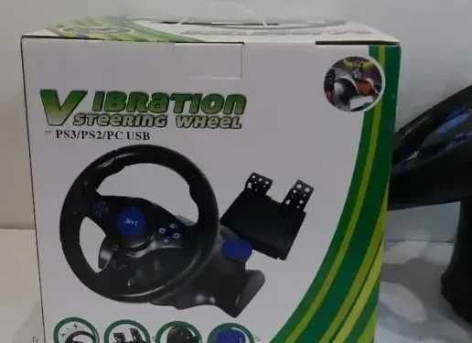 Продам новый руль игровой Vibration Steering Wheel PS2/PS3/PC USB