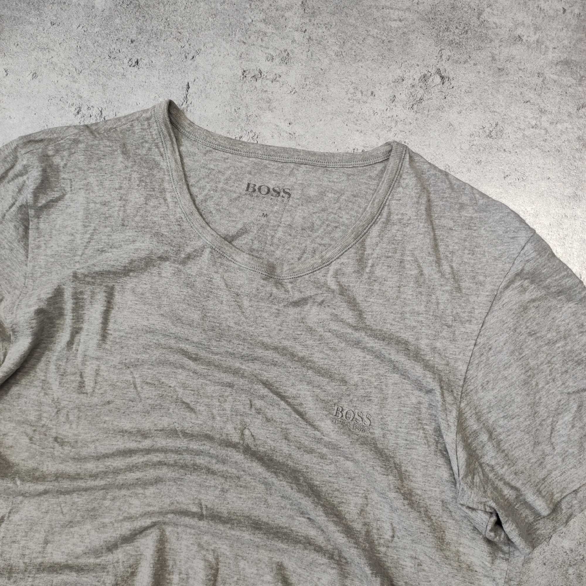 MĘSKA Koszulka Elegancka Basic Małe Logo Hugo Boss Bawełna Klasyczna