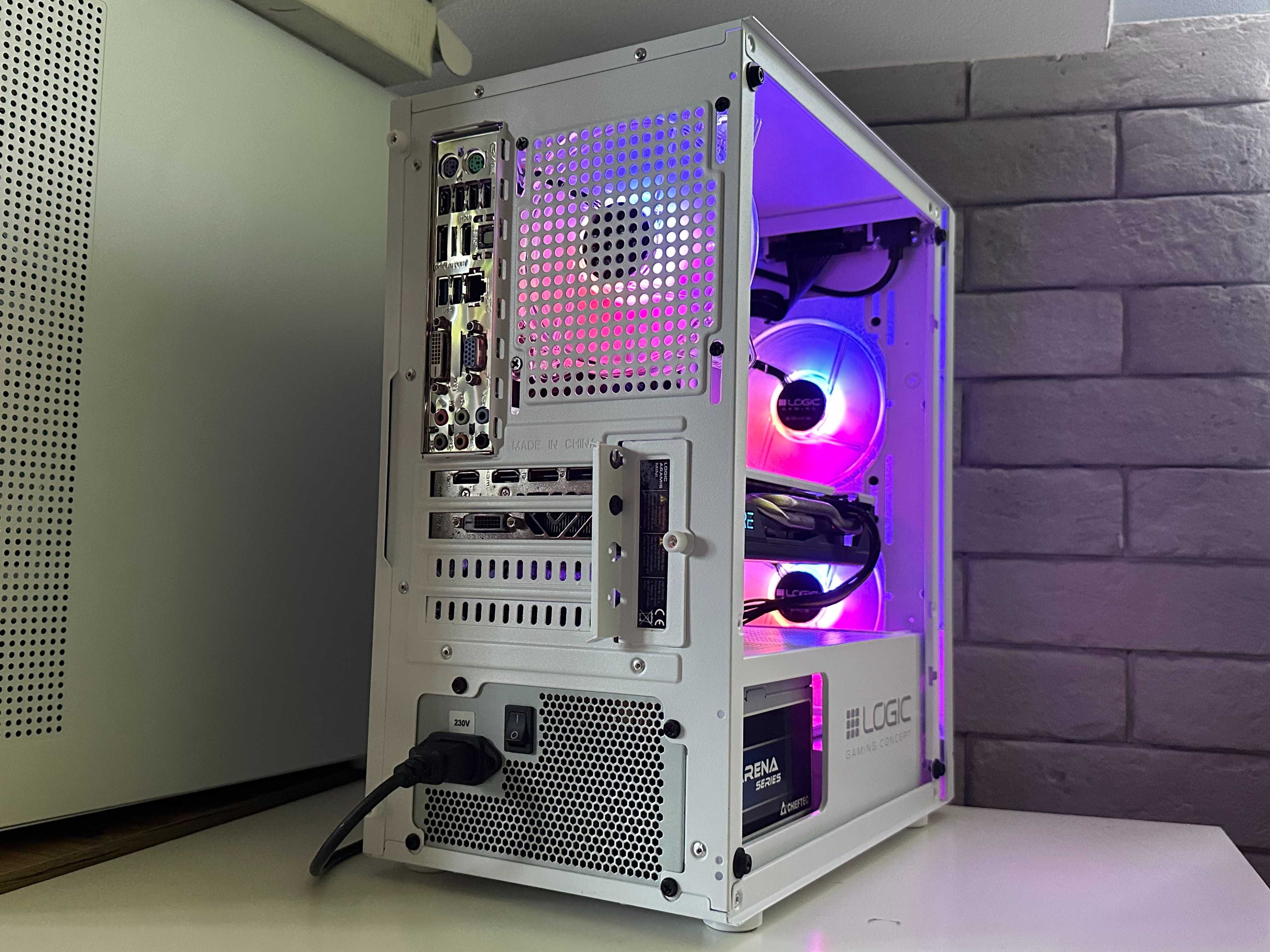 Biały Komputer RX 580 16GB RAM Intel Core i5 Gamingowy do Gier Wydajny