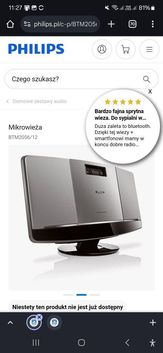 Mini wieża, micro system Philips, USB Mp3 Bluetooth CD