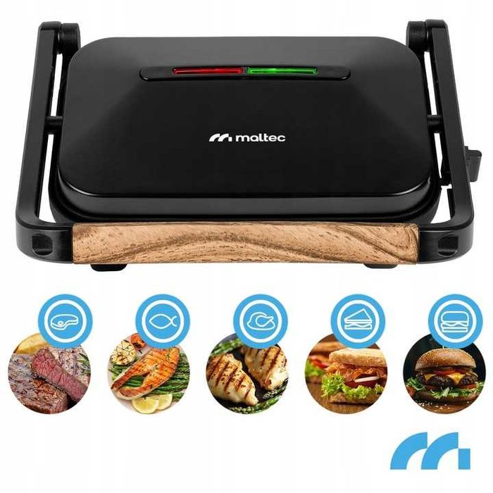 Grill Elektryczny Opiekacz Do Kanapek Panini Toster Składany Non-Stick