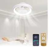 Lampa sufitowa led z wentylatorem 49 cm z pilotem