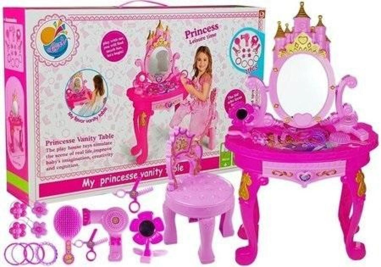 Toaletka z krzesełkiem i akcesoriami pudełko,407x628 mm