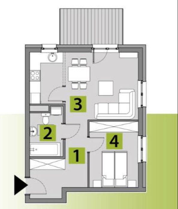Mieszkanie 44 m z ogródkiem do wynajęcia