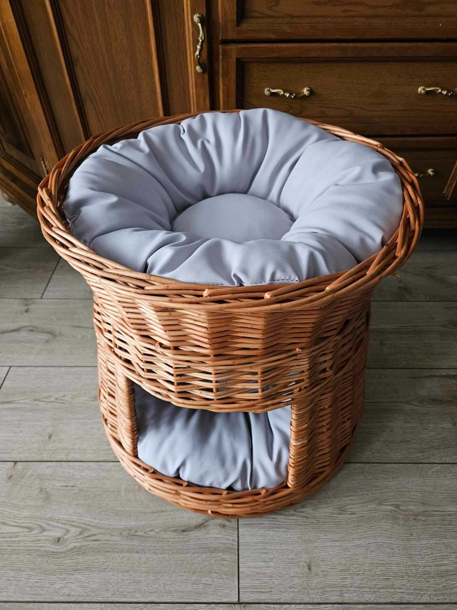 Wiklinowa budka dla kota domek psa legowisko 52 cm x 37 cm