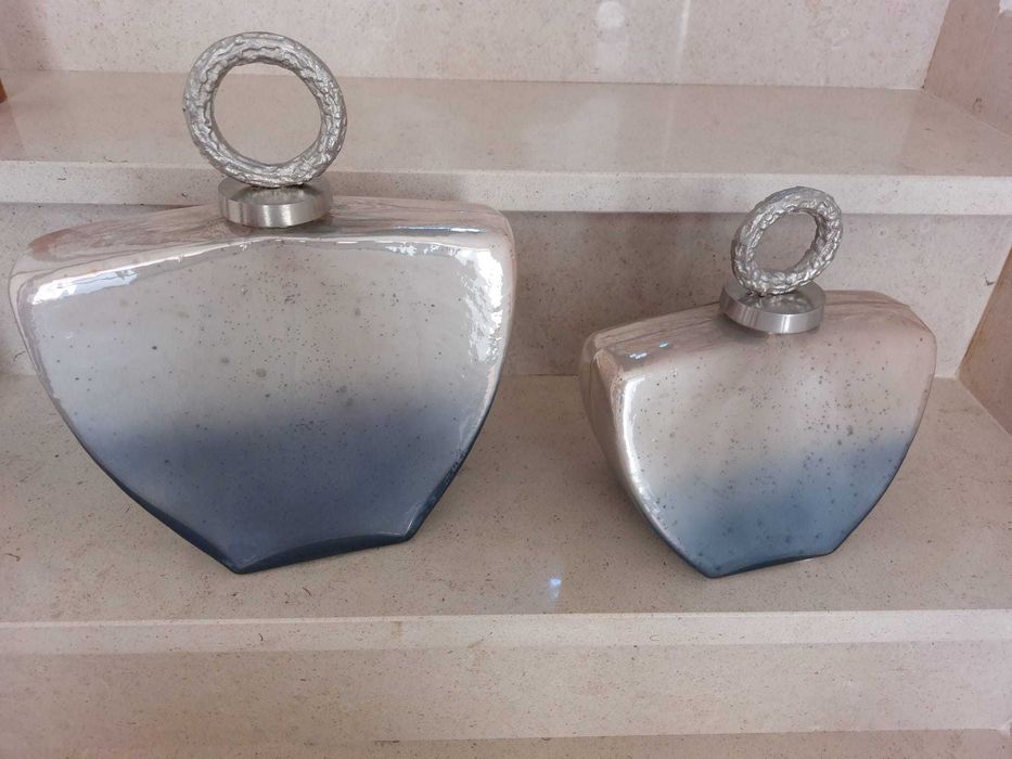 Peças de decoração em tons de azul