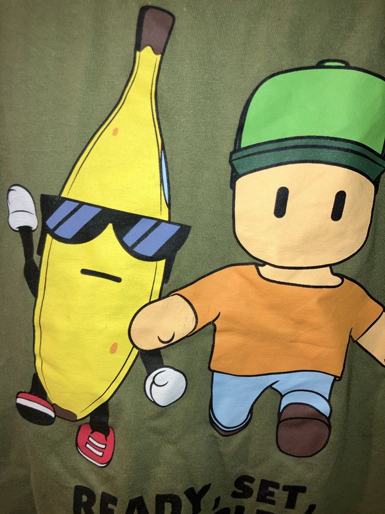 Stumble guys Zara 134/140 zielona bluzka koszulka długo rękaw tshirt