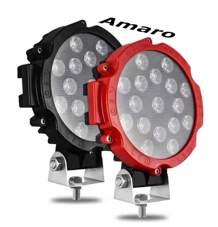 2 Farois de Led 51W 3800LM IP67 Jipe/Off Road/4x4 (2 Cores) | NOVOS