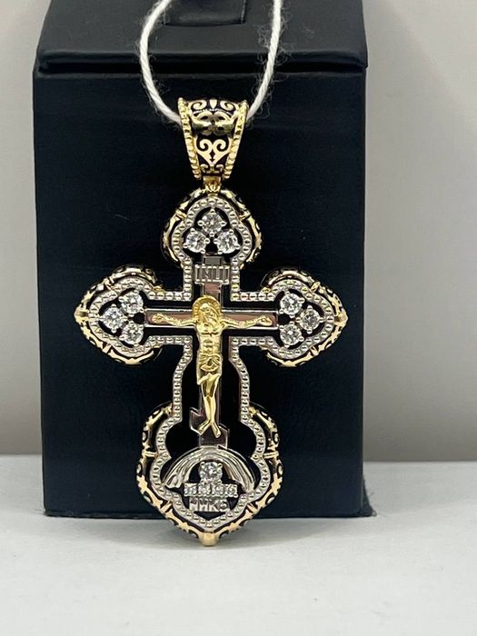 Хрест золото 585° Діамант