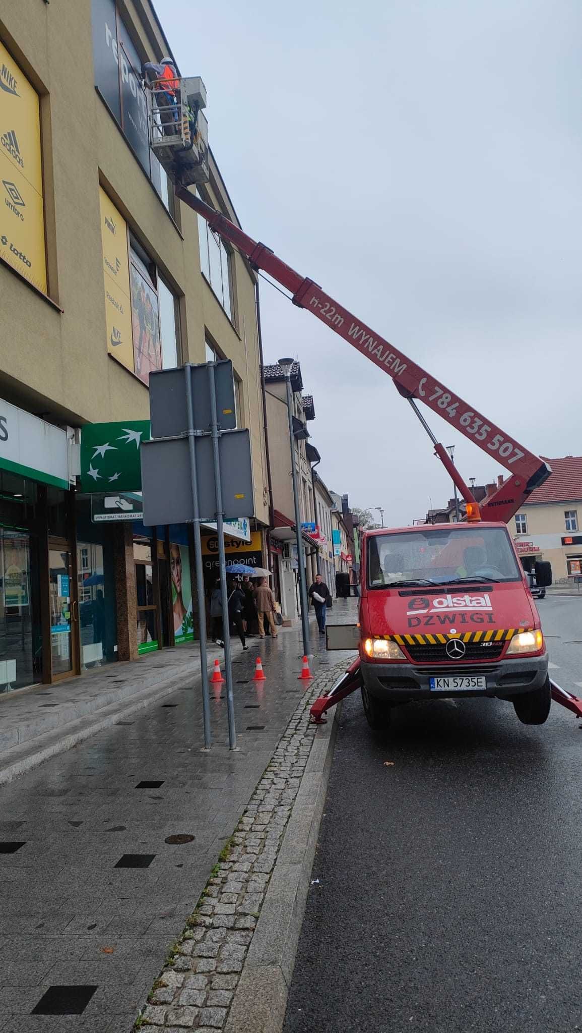 Wynajem dźwig 30-130 ton, podnośnik koszowy zwyżka hds usługi dźwigowe