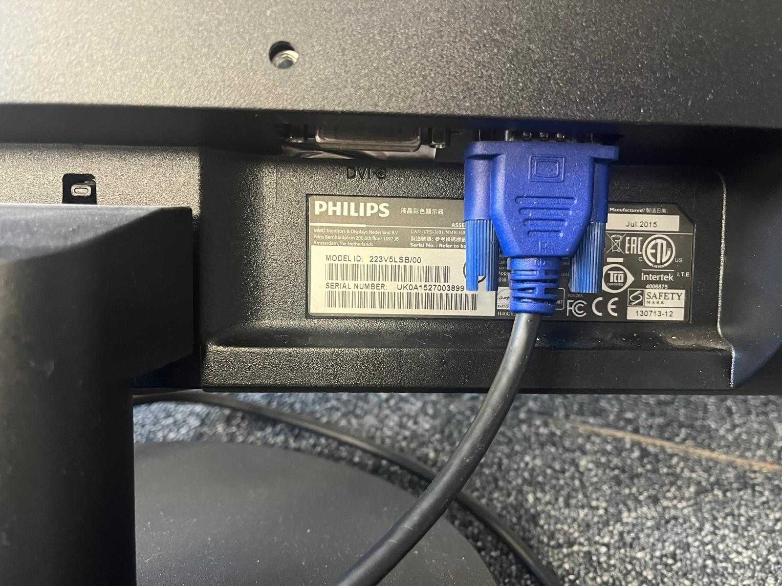 Monitor Philips 223V5LSB/00 , Przekątna 21,5"