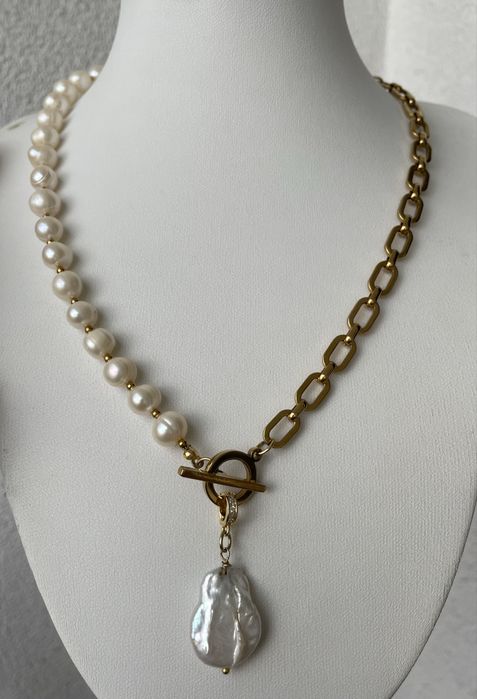 Autorski naszyjnik z pereł handmade