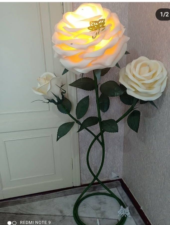 kolorowe lampy z izolonu kwiaty z izolonu