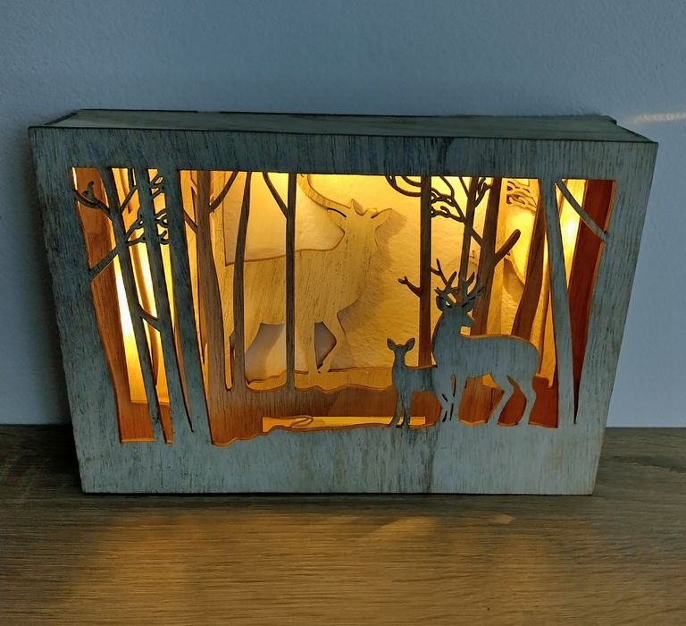 Ozdoba świąteczna LED jelenie sarny