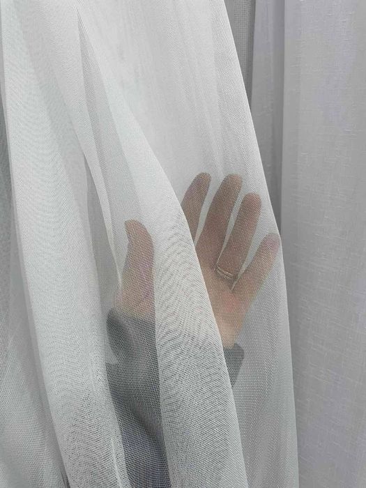 Продаю тюль бамбук біла  однотонна 10 м.