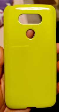 Limonkowe silikonowe etui na telefon LG G5