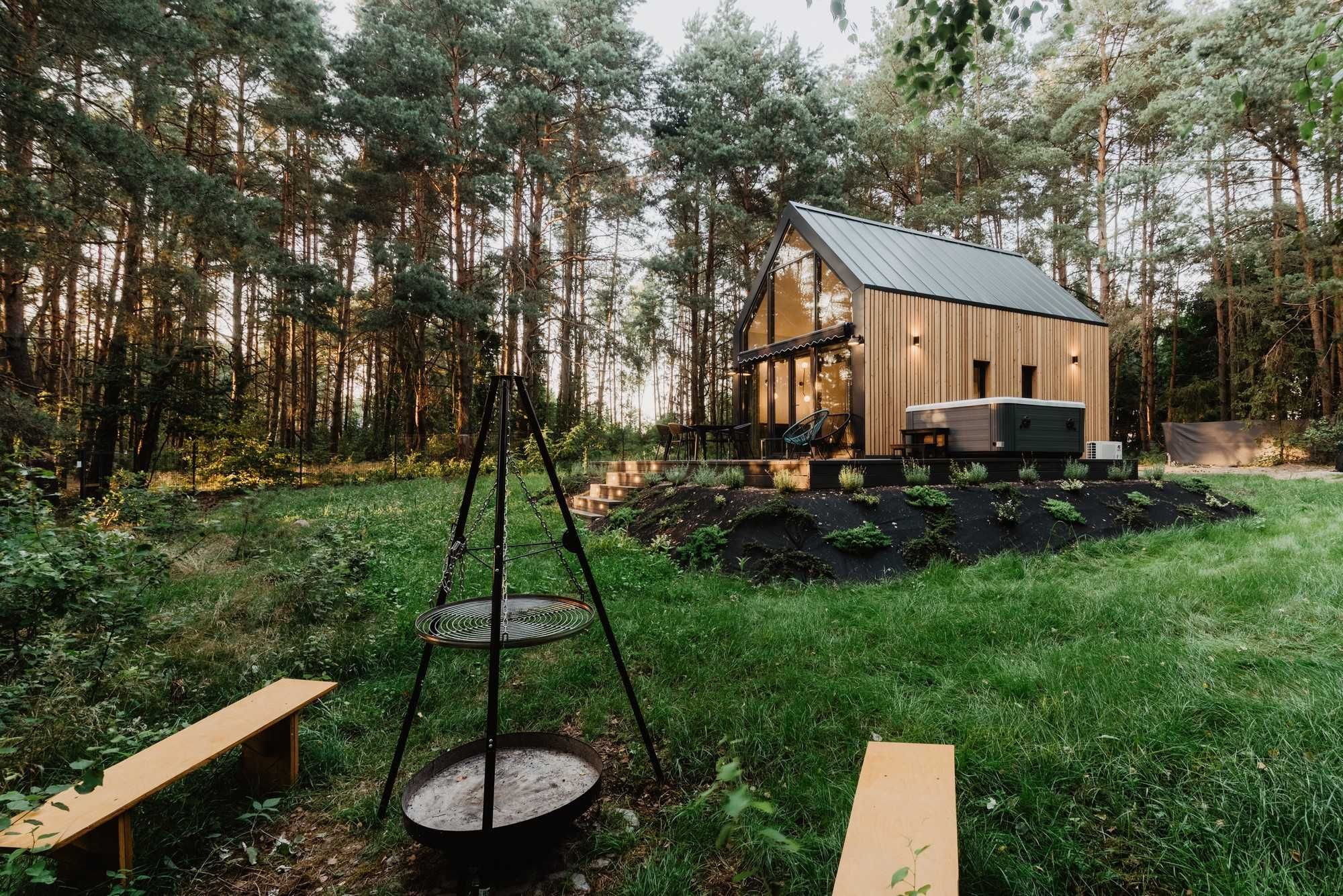 Domek w lesie, z jacuzzi, 200 km od Warszawy, Mazury/Poj. Brodnickie