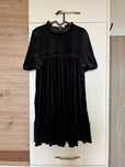 Czarna welurowa sukienka H&M Divided L 40