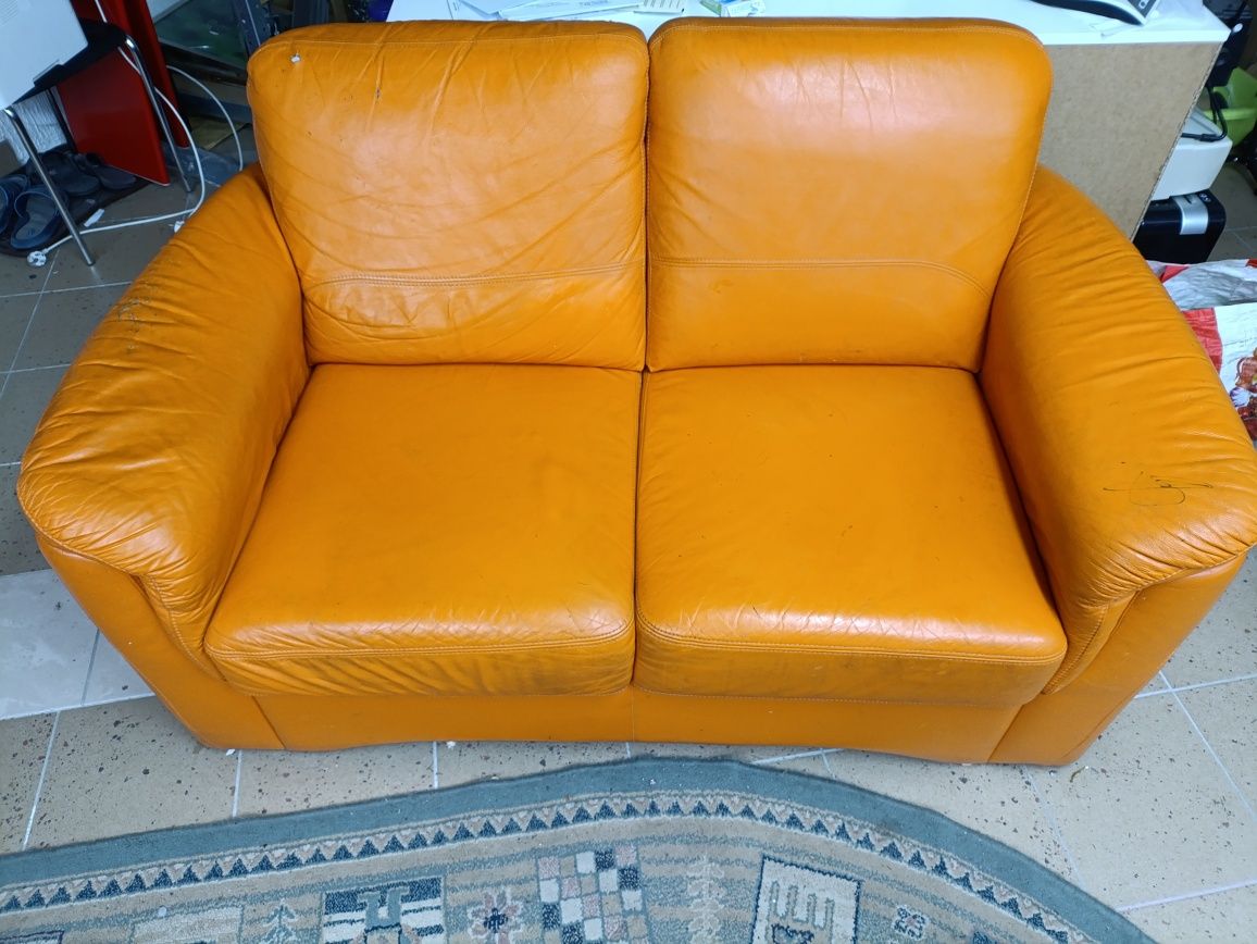 Sofa używana materiał skóropodobny