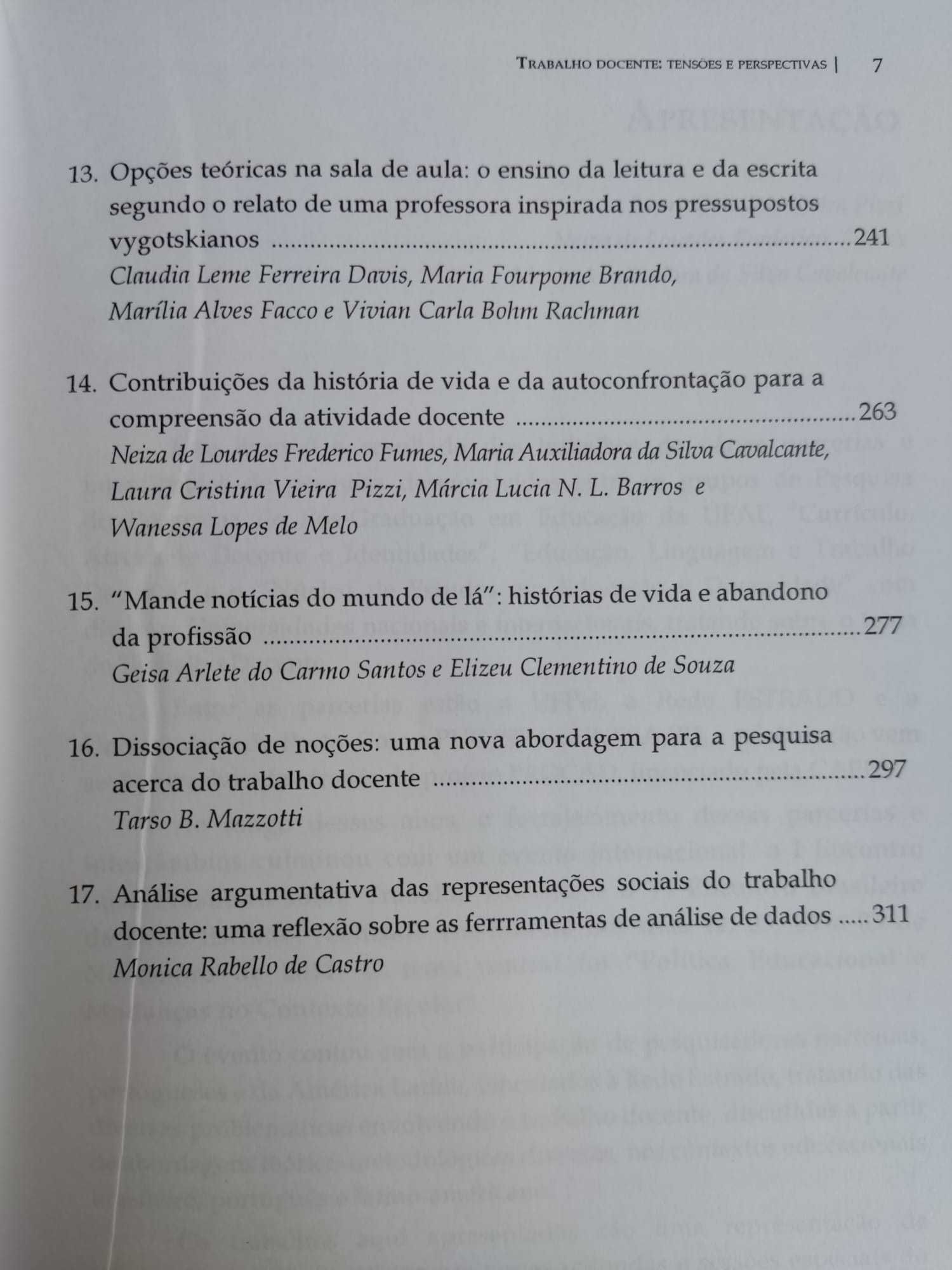 «Trabalho docente: tensões e perspectivas»