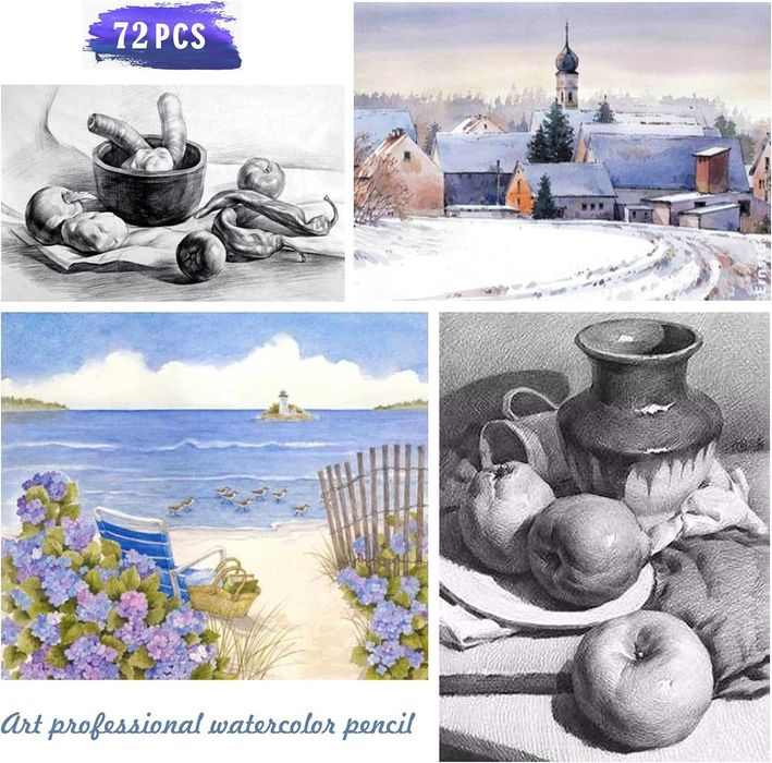 Nowy zestaw do szkicowania / kredki / kolorowanka / akwarelowe / W58!