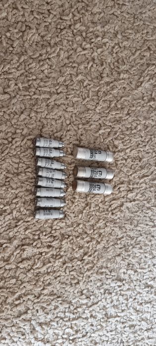 Bezpieczniki, wkładki topikowe, 10 a gl, 20 agl