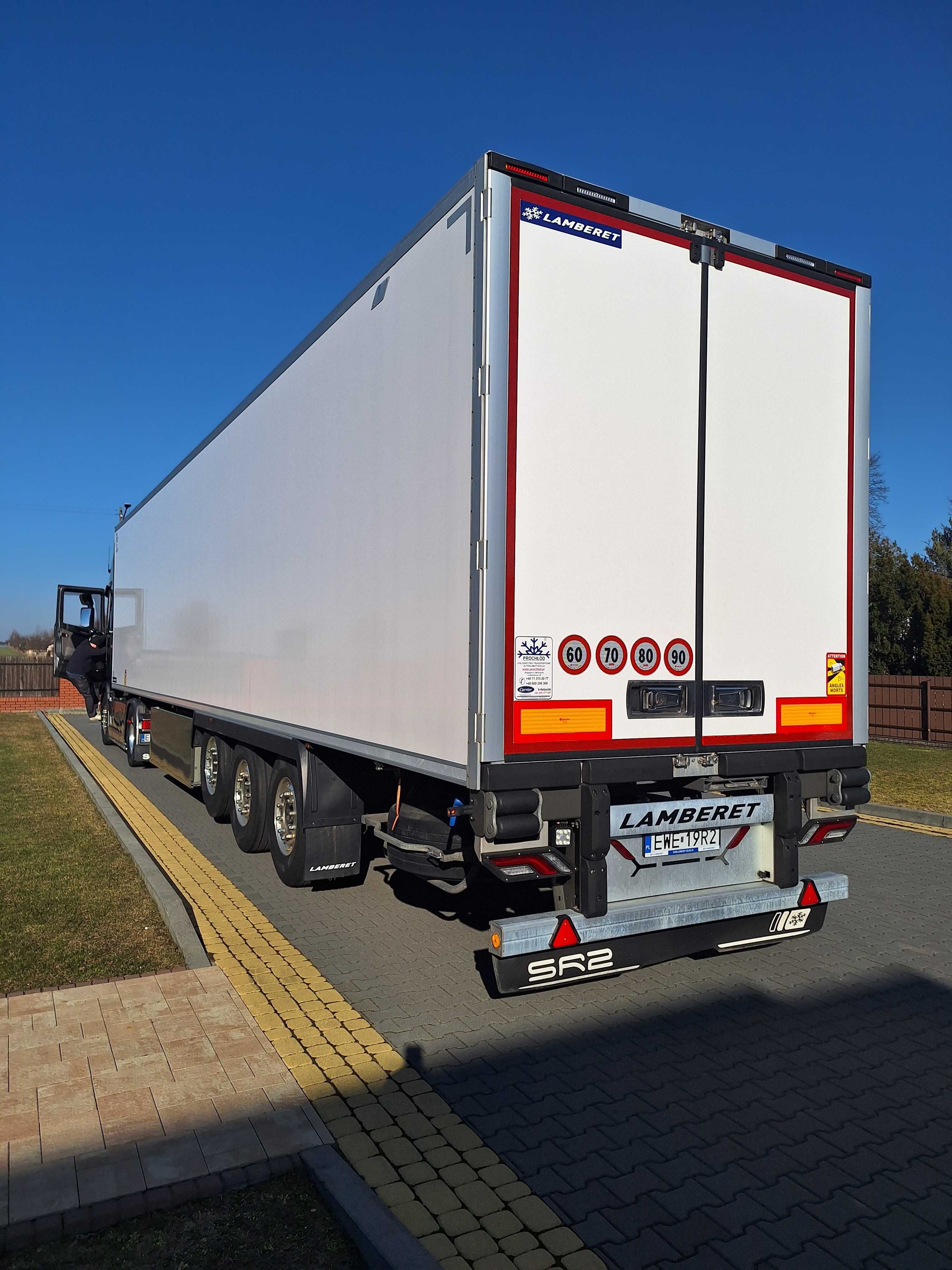Naczepa chłodnia Lamberet standard ALU  Carrier 1550 1 WŁ jak nowa