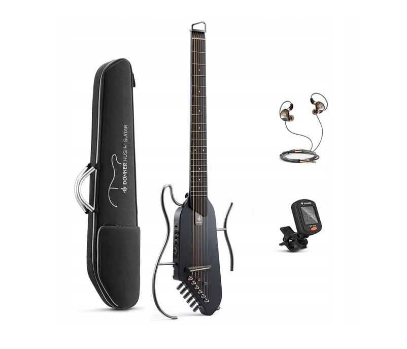 Donner Gitara elektroakustyczna - Donner HUSH-I - Klon Czarny