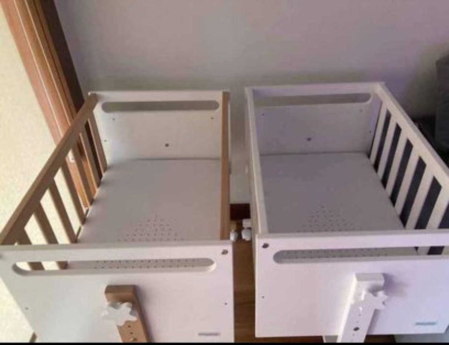 2 Mini berços MICUNA + roupa de cama + resguardo