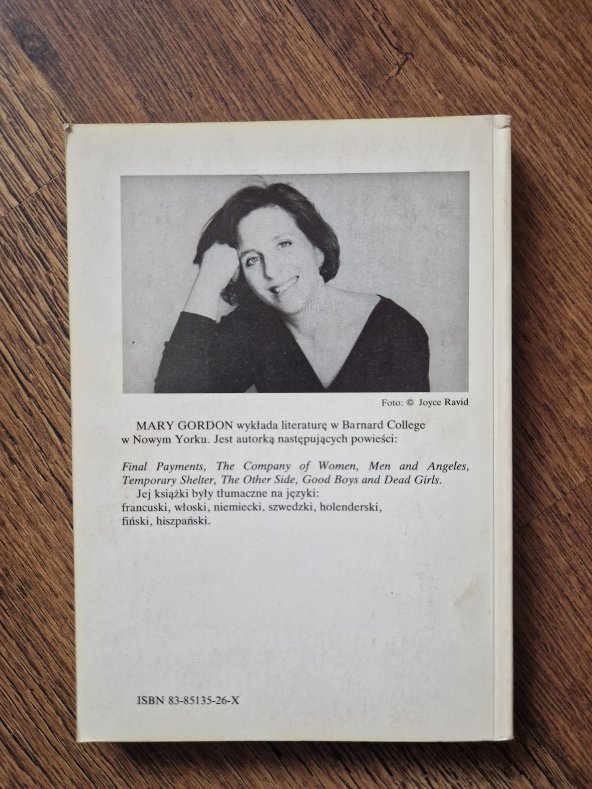 Mary Gordon Bilans miłości powieść