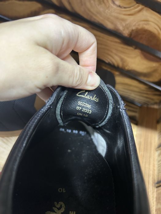 Шкіряні туфлі оксфорди чоловічі Clarks extra wide 10 (44)