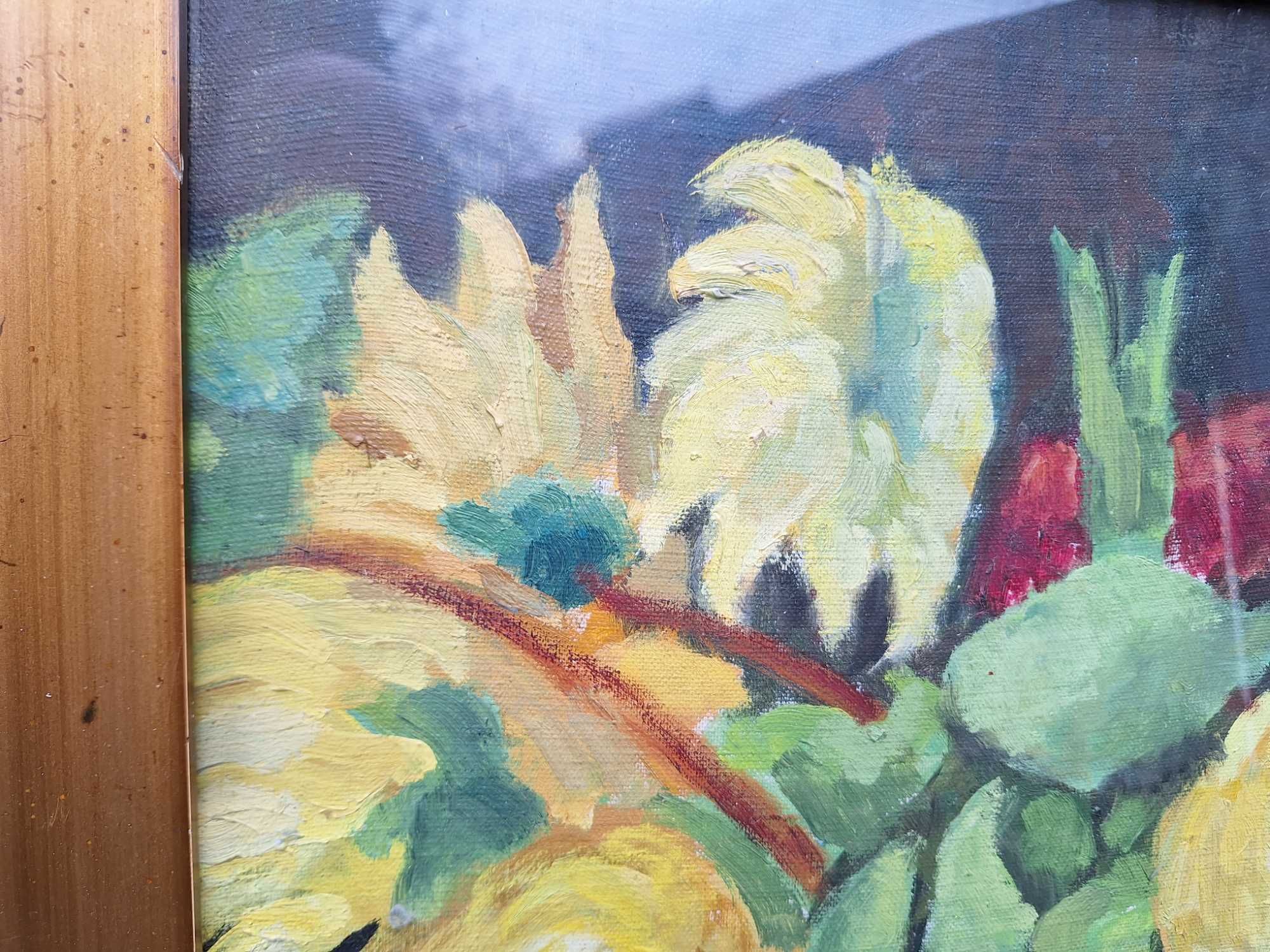 Kwiaty w wazonie-polskie malarstwo-olej