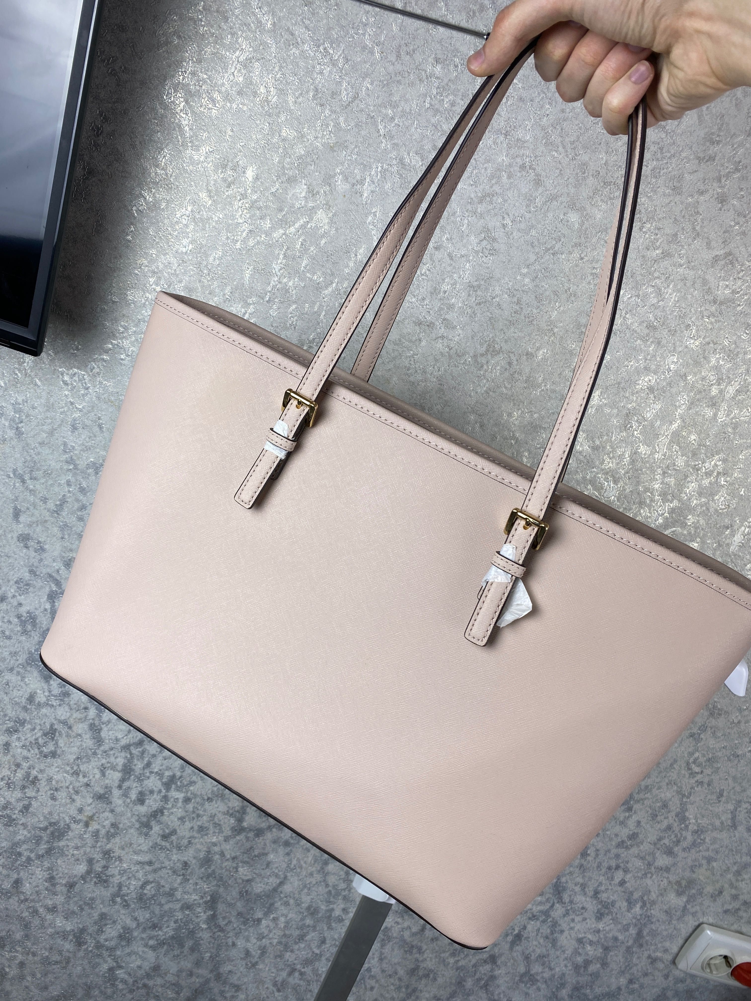 Женская большая кожаная сумка Michael Kors Jet Set Travel