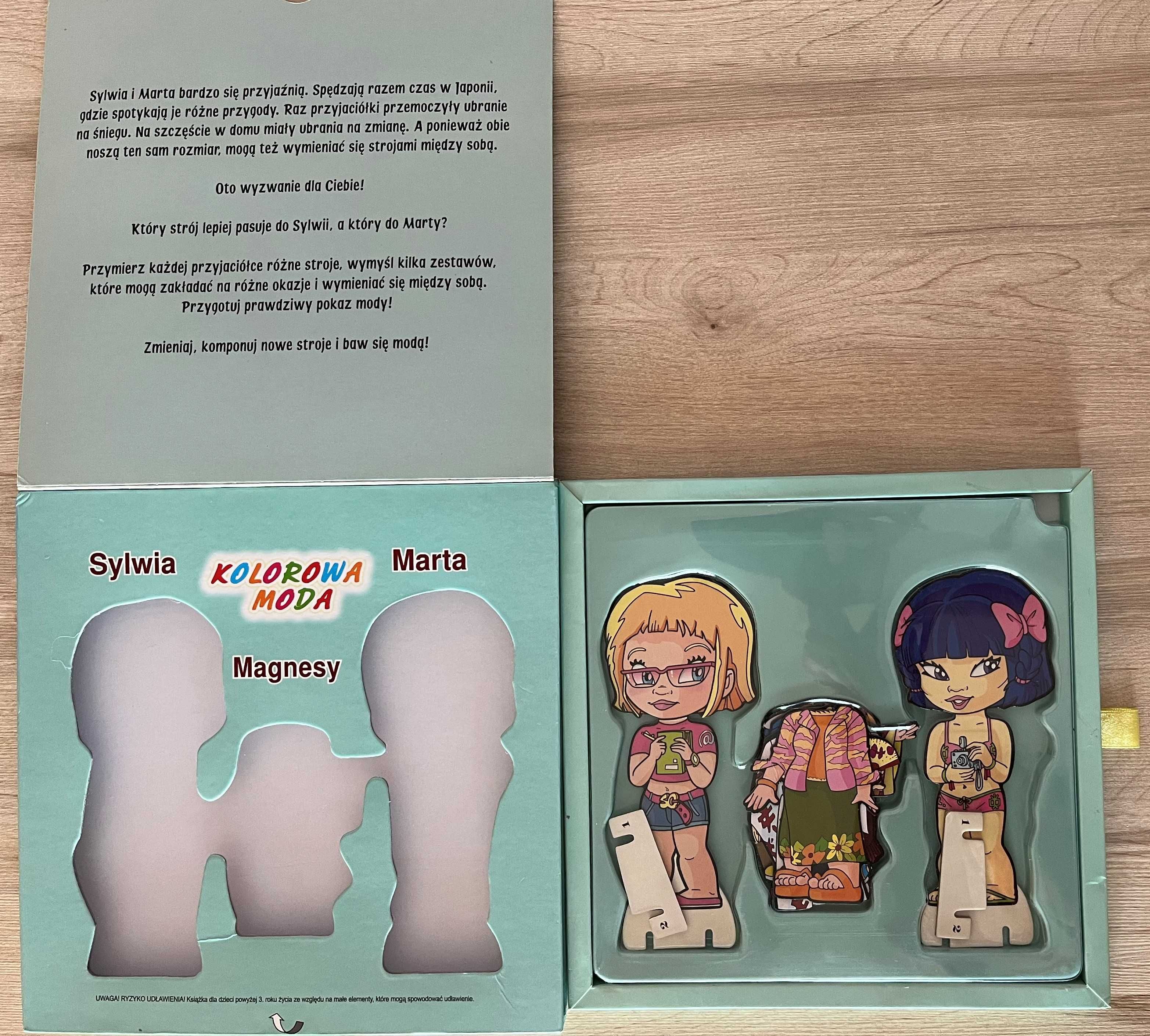 Książka Sylwia i Marta w Japonii Kolorowa moda. 2 lalki i 10 magnesów