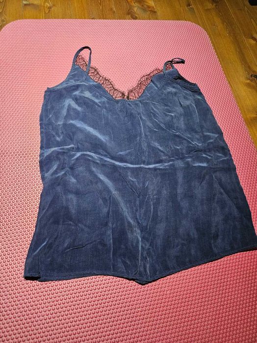 Granatowa bluzka z koronka Drykorn 36