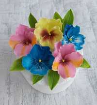 Сахарные цветы цукрові квіти , для торта на заказ из мастики