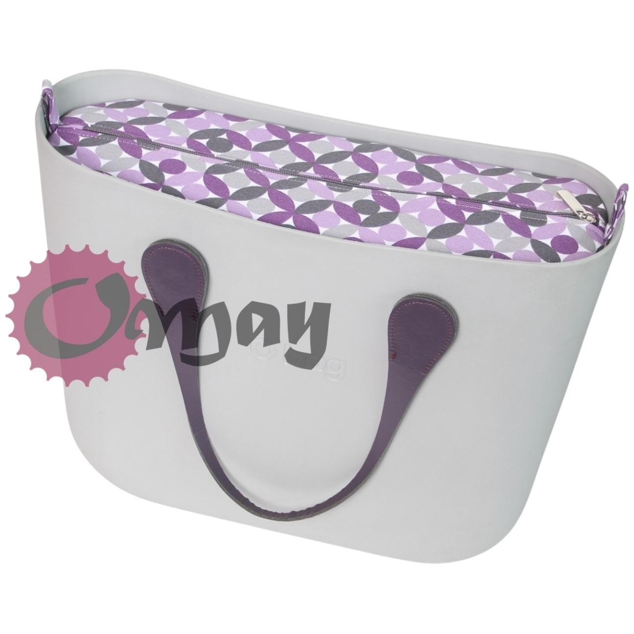 organizer do OBAG STANDARD kalejdoskop szary fiolet 2 kieszenie OMAY