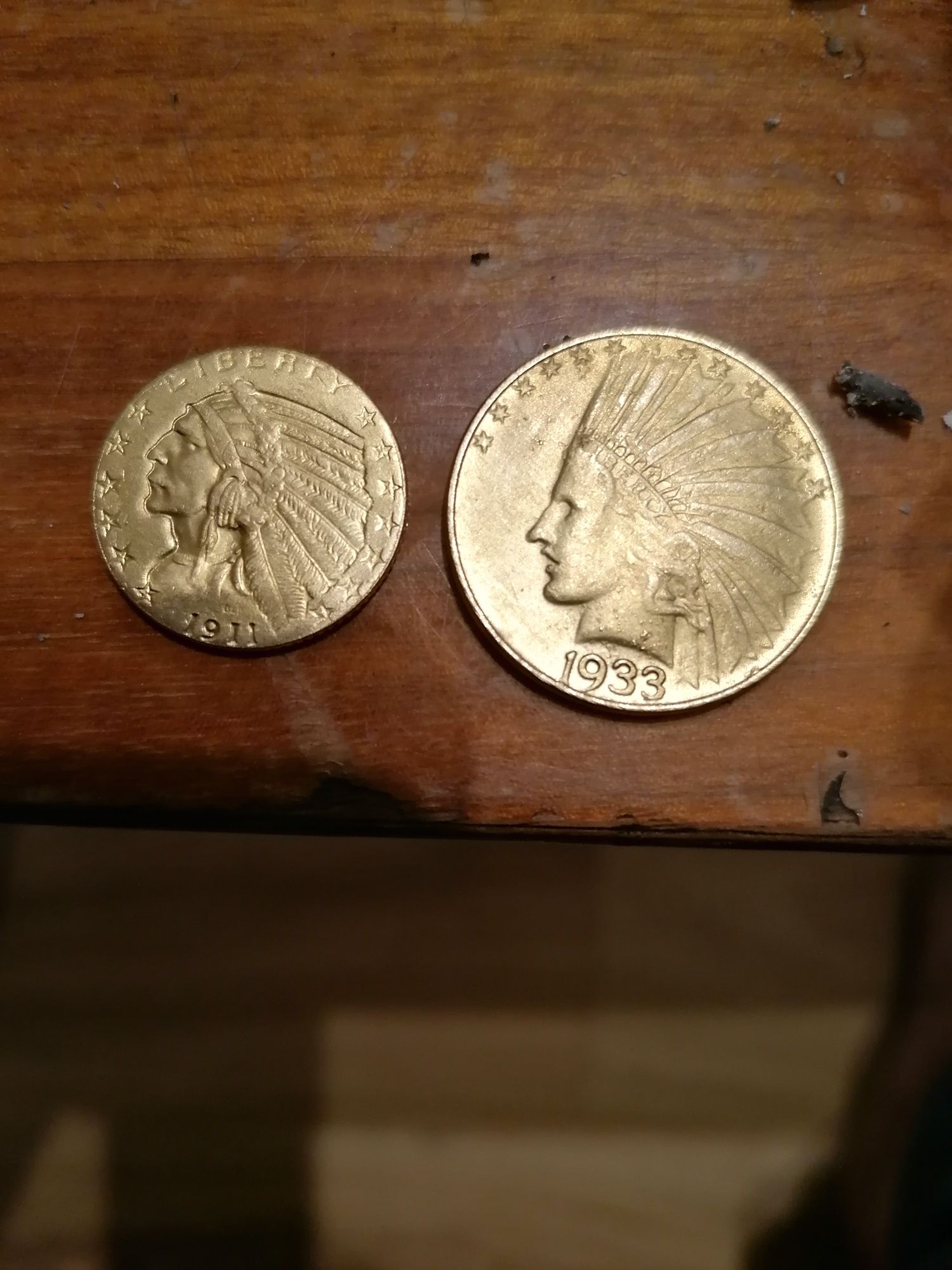Dwie monety usa.