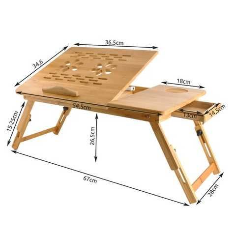 Бамбуковий столик для ноутбука, столик для ноутбука