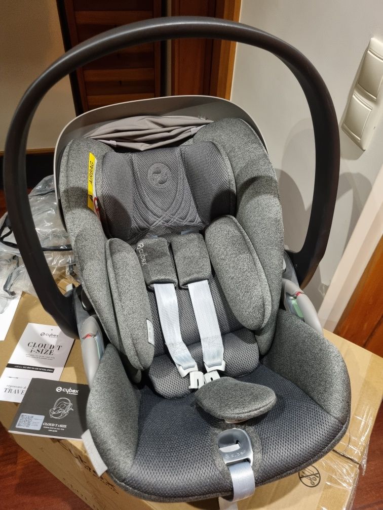 Cybex Cloud T i-Size Plus cinza cadeira auto babycoque bebé criança