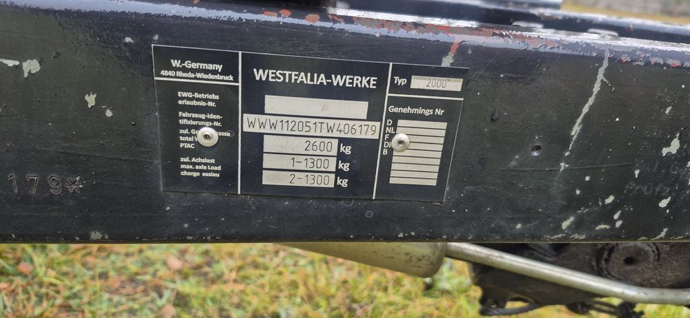 Przyczepa ciężarowa WESTFALIA-WERKE 2000