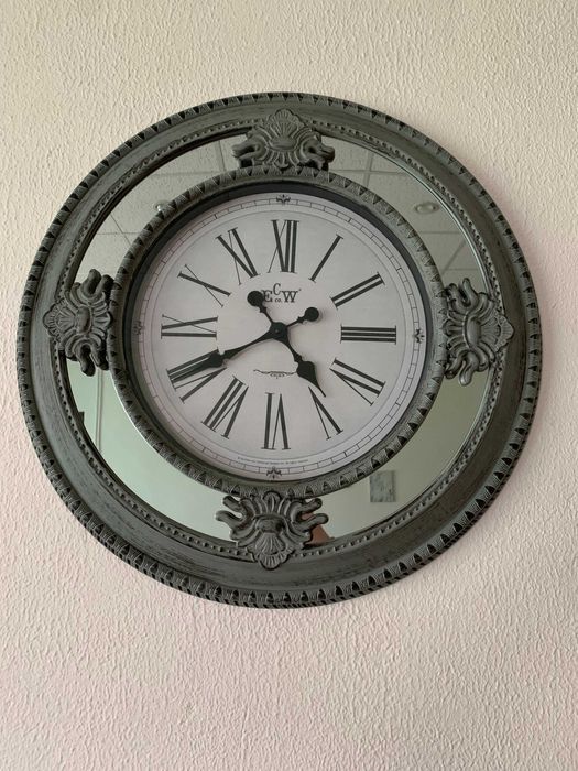 Zegar z lustrem vintage