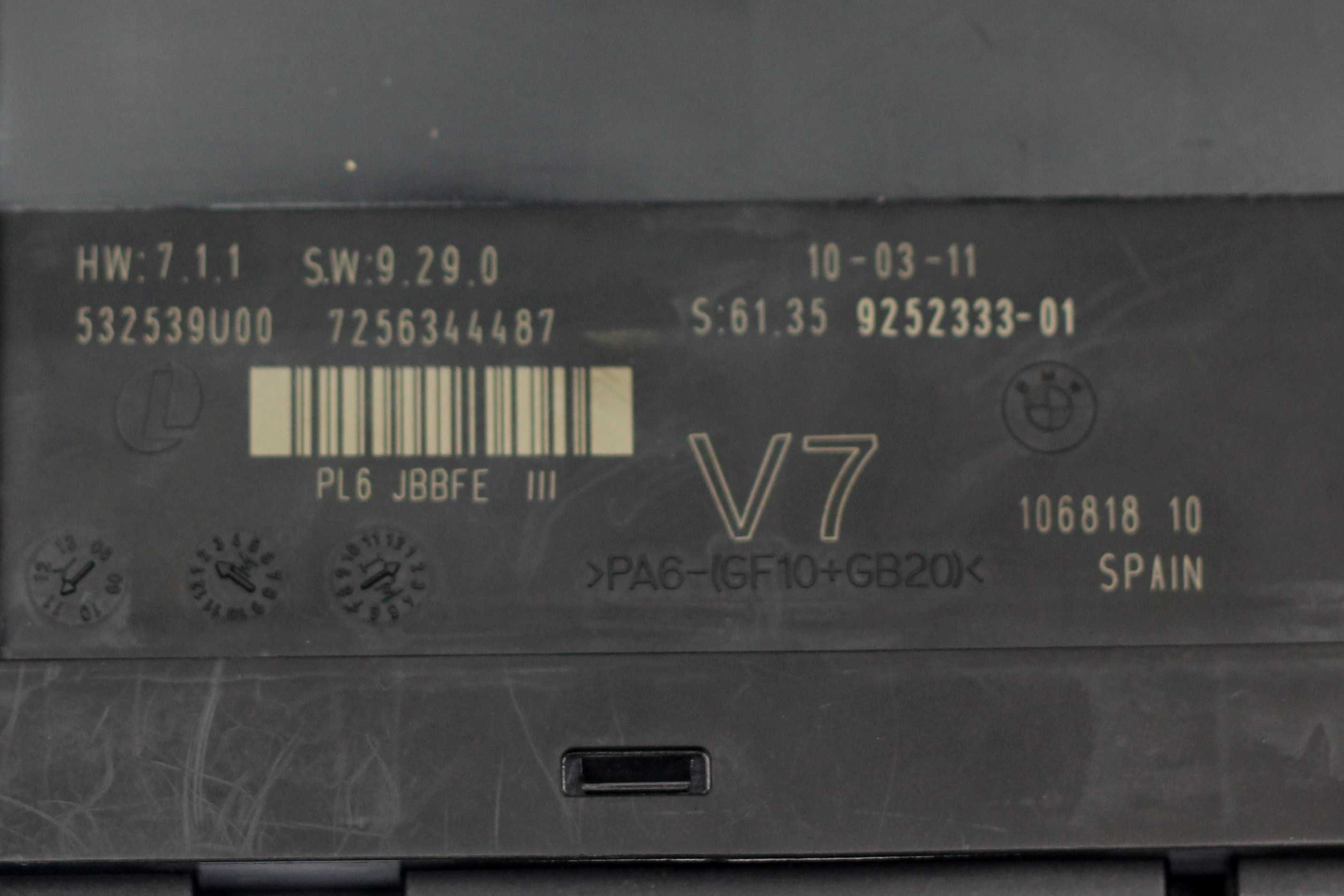 Moduł sterownik komfortu V7 BMW F10 F11 F06 F07 F12 F13 PL6 JBBFE