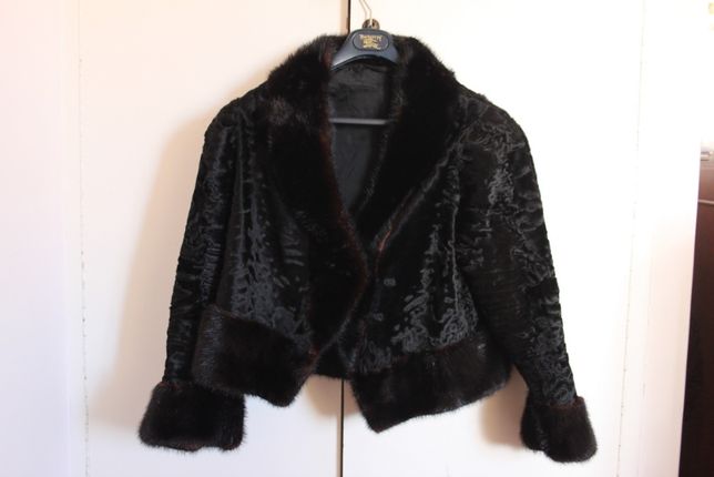 casaco Vintage.de pele de astracãl e vison