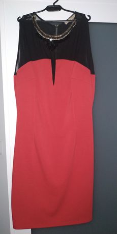 Sukienka L czerwono - czarna