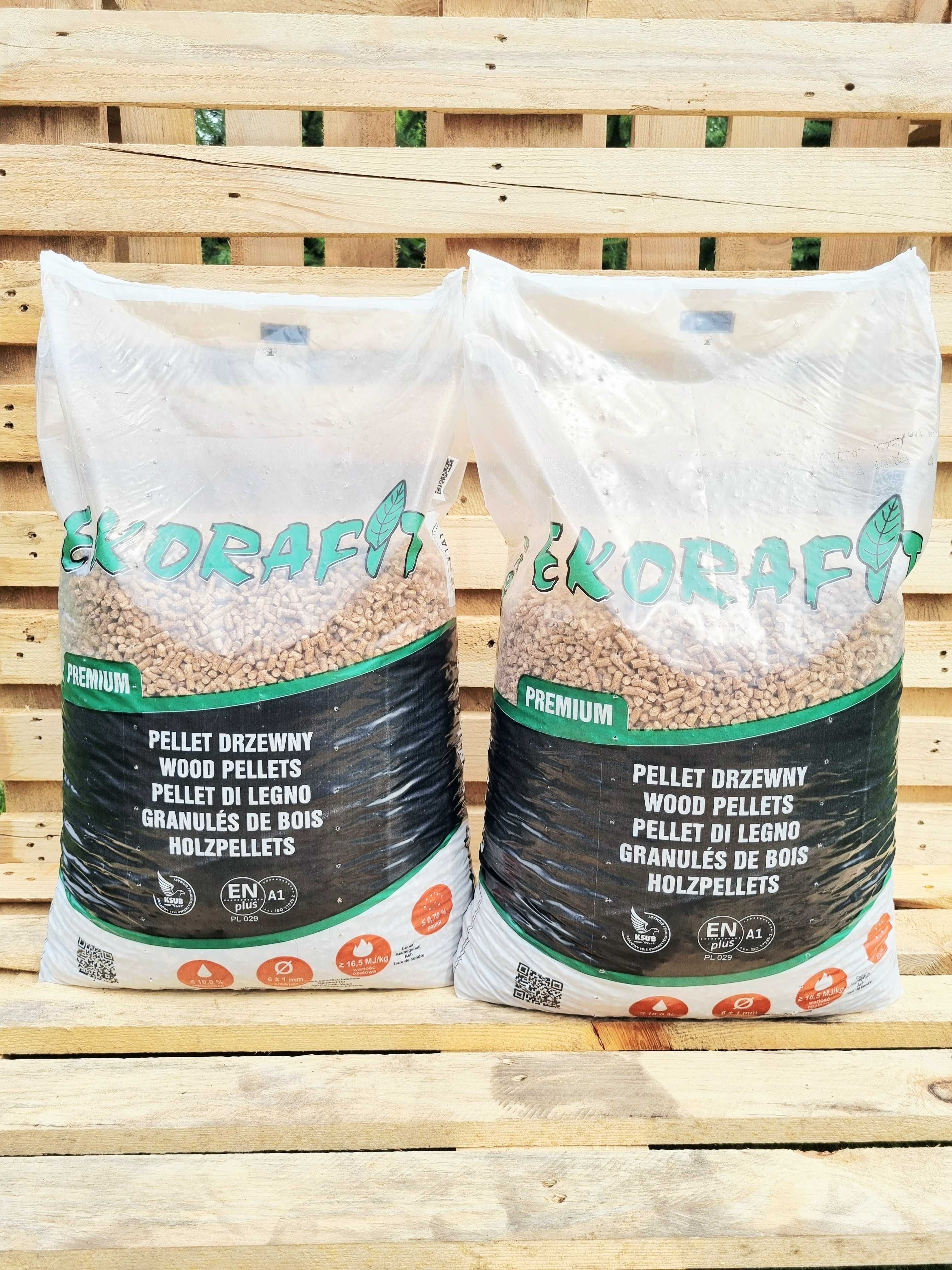 Pellet Drzewny Certyfikowany 6mm Workowany 15kg WysokaJakość Pelet