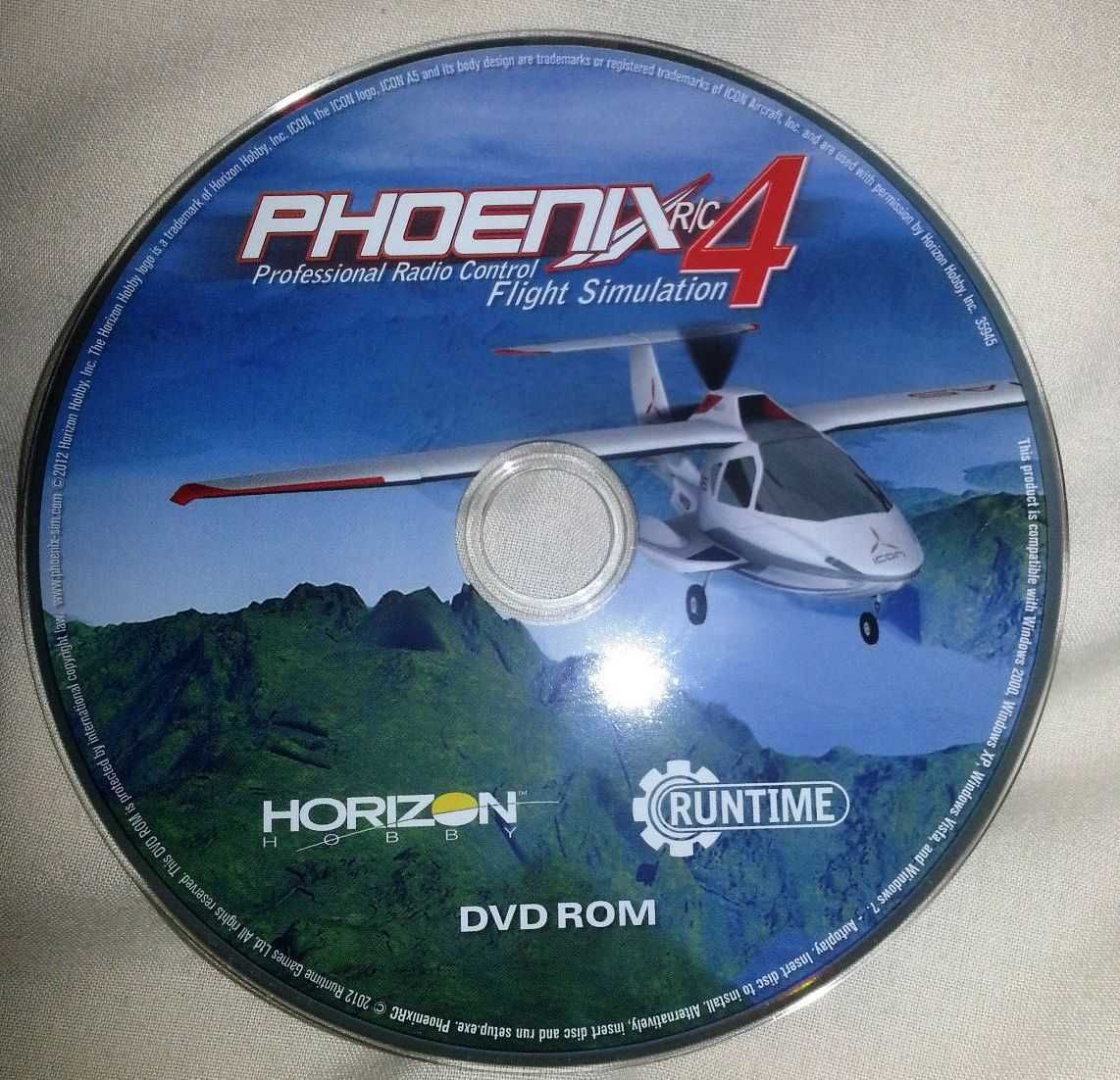 Troco-Simulador vôo profissional PhoenixR/C4;radio Spektrum DX5e;