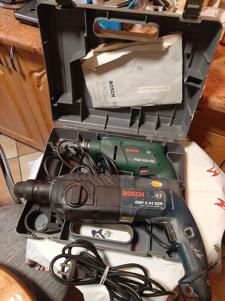Wiertarka Bosch GBH 2-24 DSR 620  watt PSB 500 RE uszkodzone