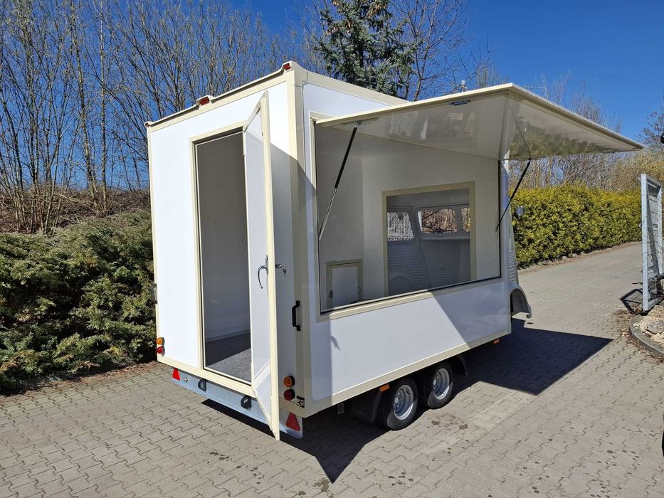 Przyczepa foodtruck retro HY - spożywcza, sklep mobilny - PRODUCENT